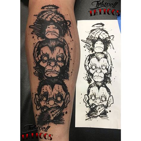 hear no evil monkey tattoo|24 Best See Nothing Hear Nothing Say Nothing。